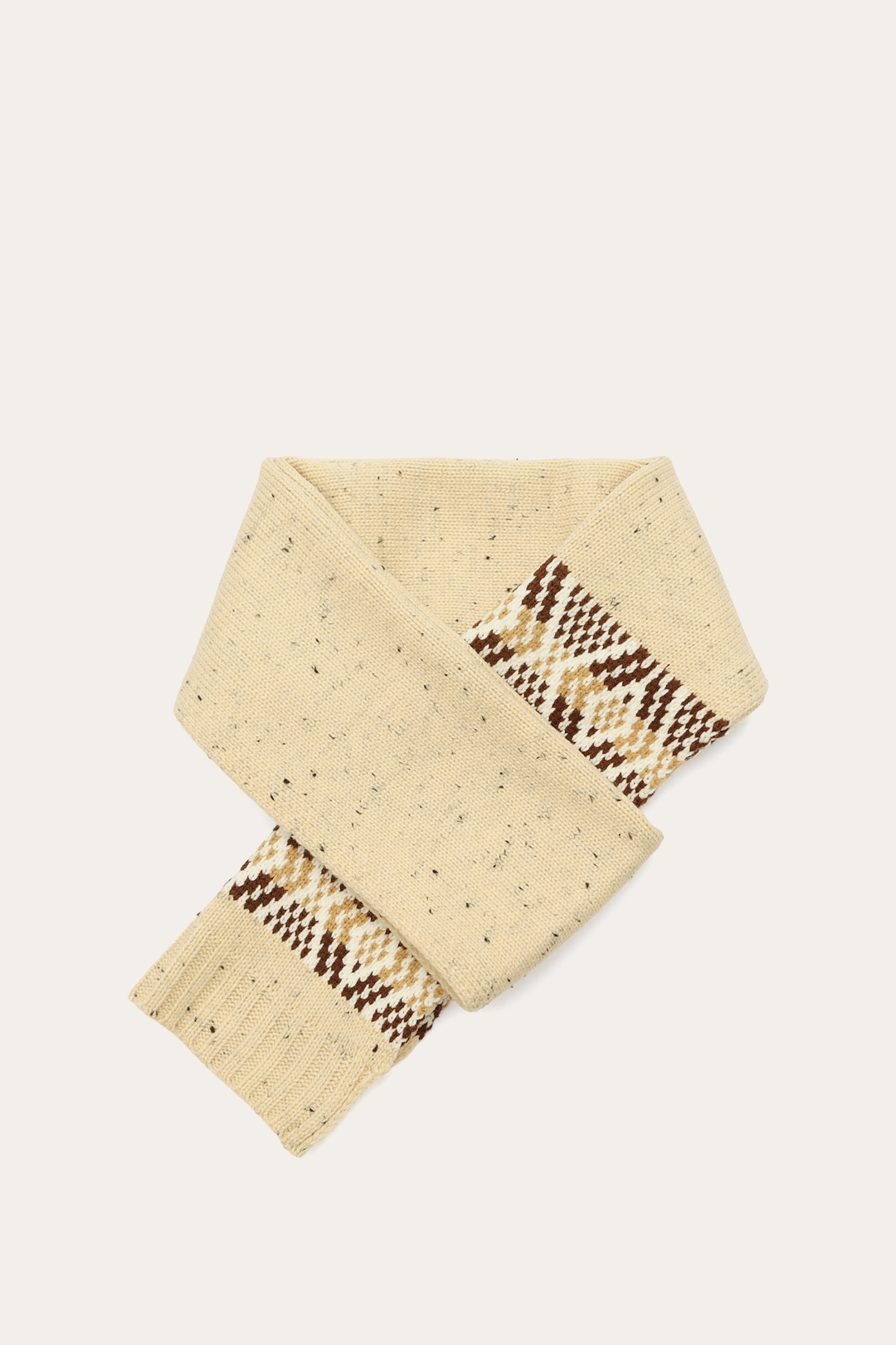 Birch Tweed Fair Isle Scarf Birch