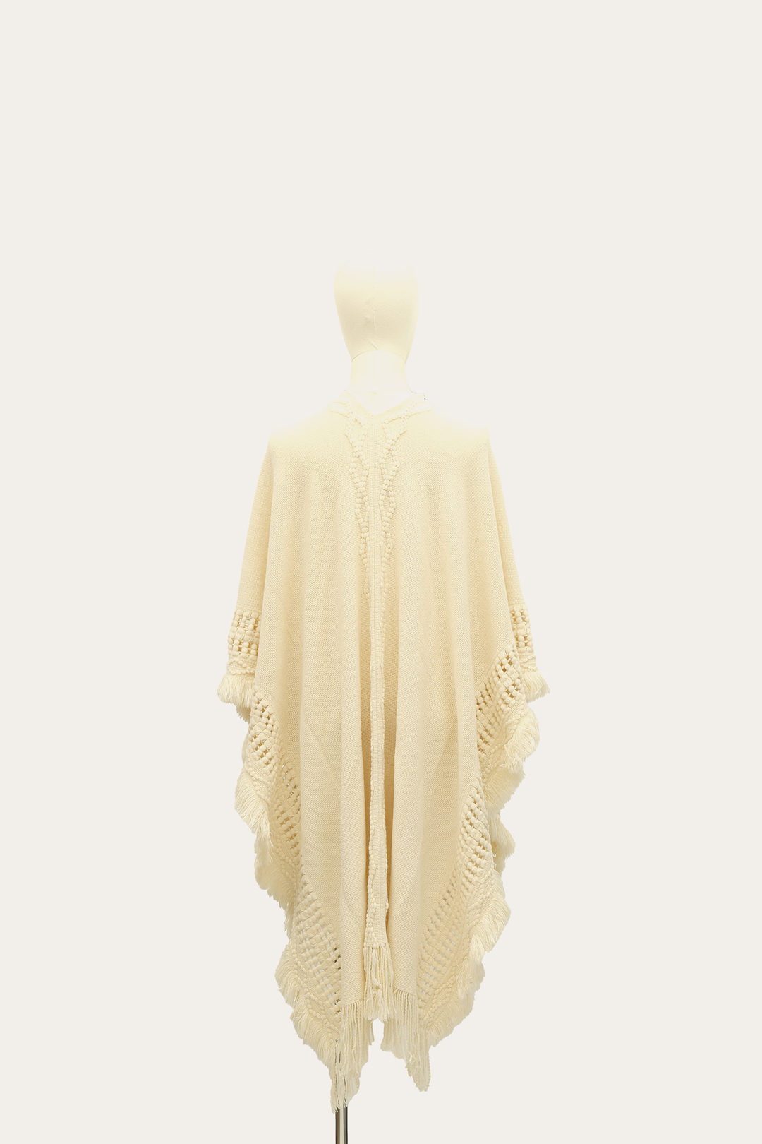 Birch Embellished Fringe Ruana Birch