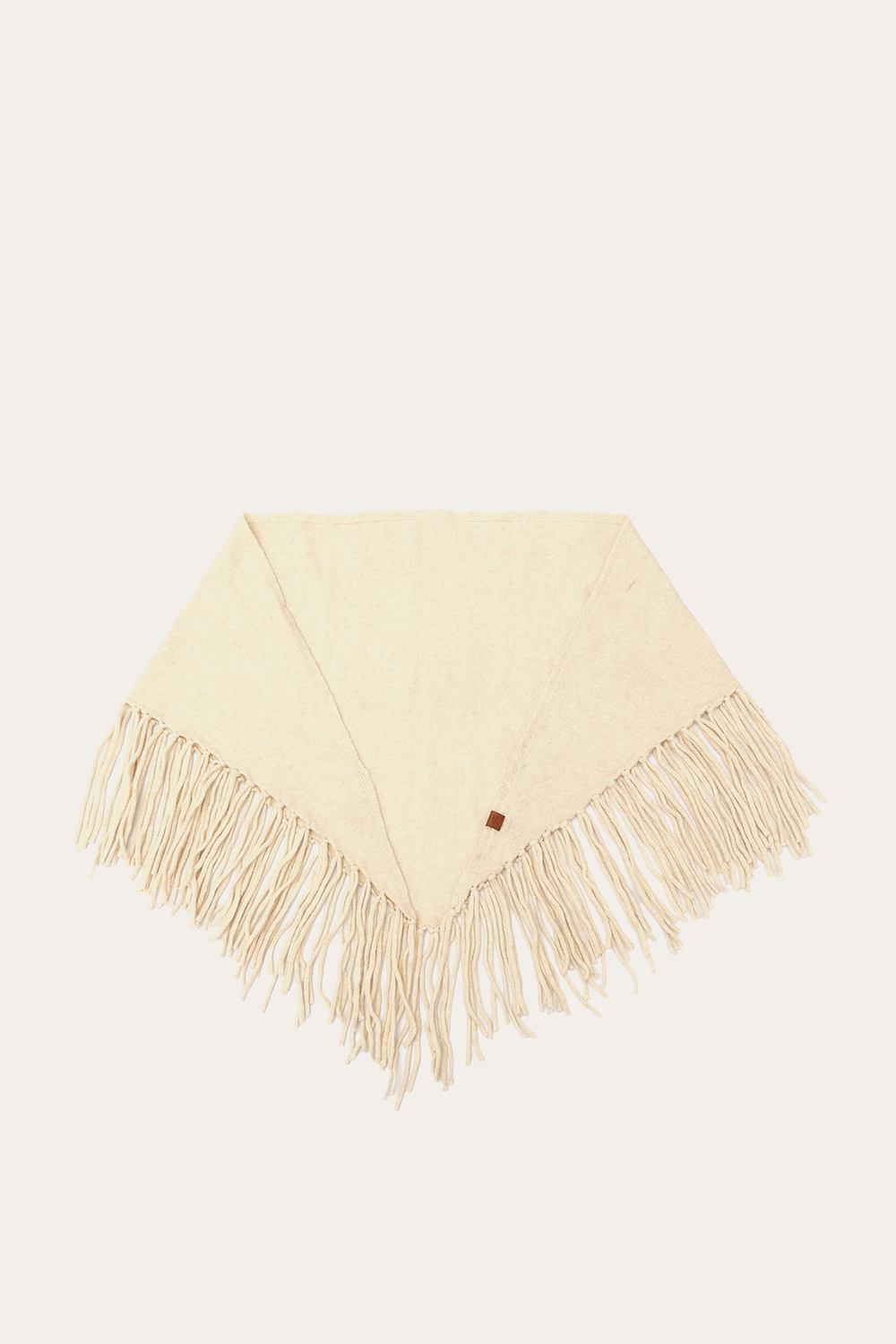 Birch Long Fringe Triangle Scarf Birch