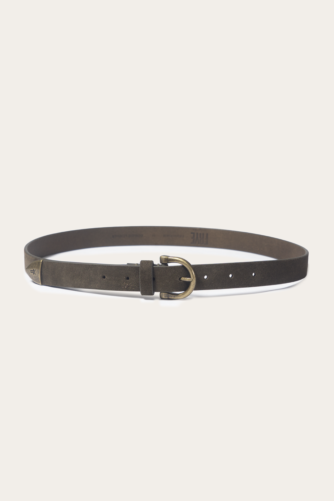 Light Olive 25mm Suede Horseshoe Buckle Belt Light Olive
