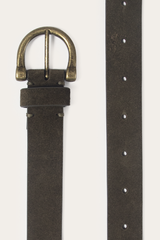 Light Olive 25mm Suede Horseshoe Buckle Belt Light Olive