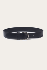Black 40mm Belt With Woven Keeper Black