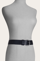 Black 40mm Belt With Woven Keeper Black