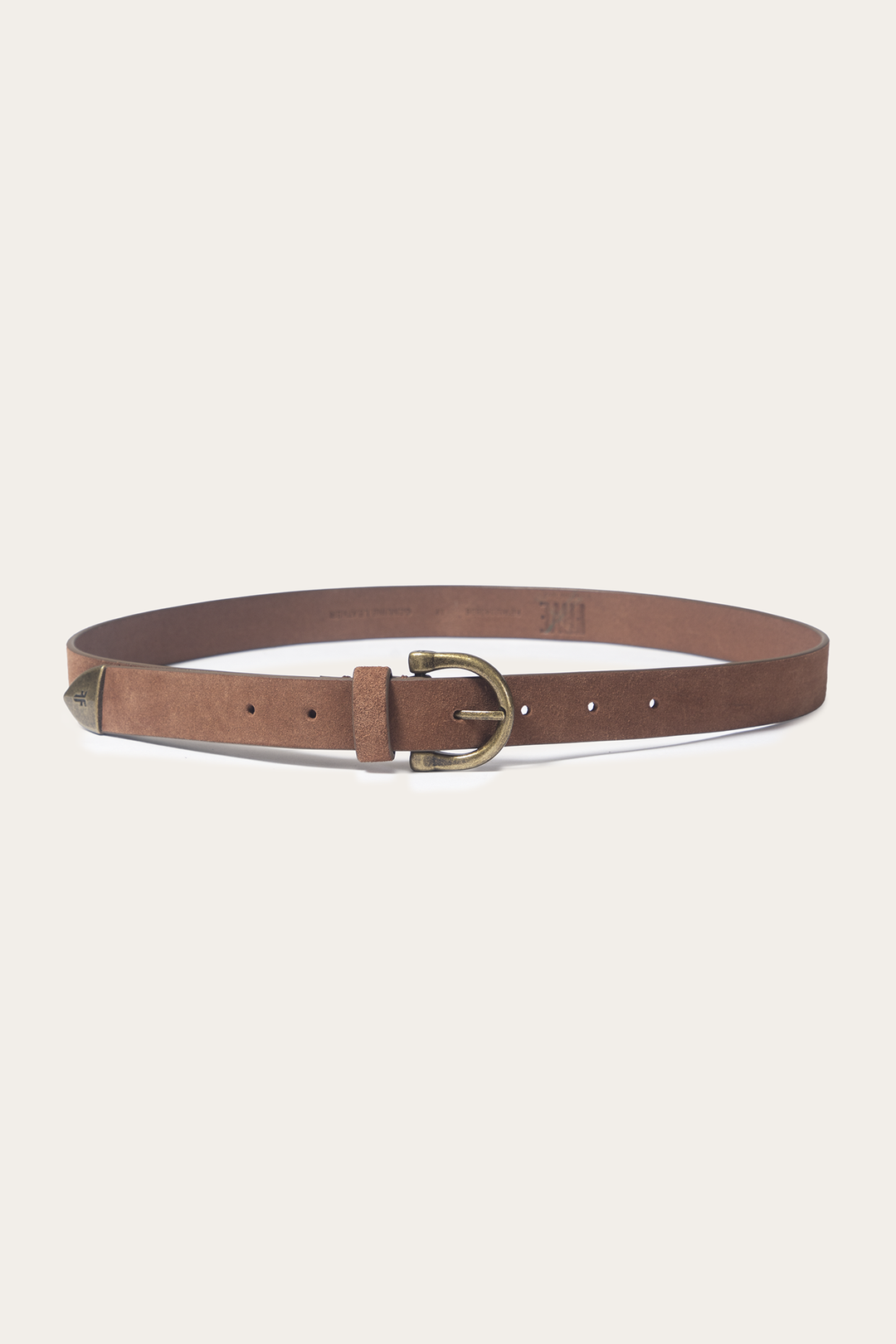 Light Whiskey 25mm Suede Horseshoe Buckle Belt Light Whiskey
