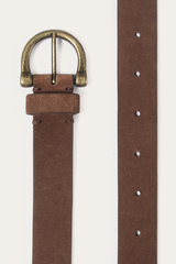 Light Whiskey 25mm Suede Horseshoe Buckle Belt Light Whiskey