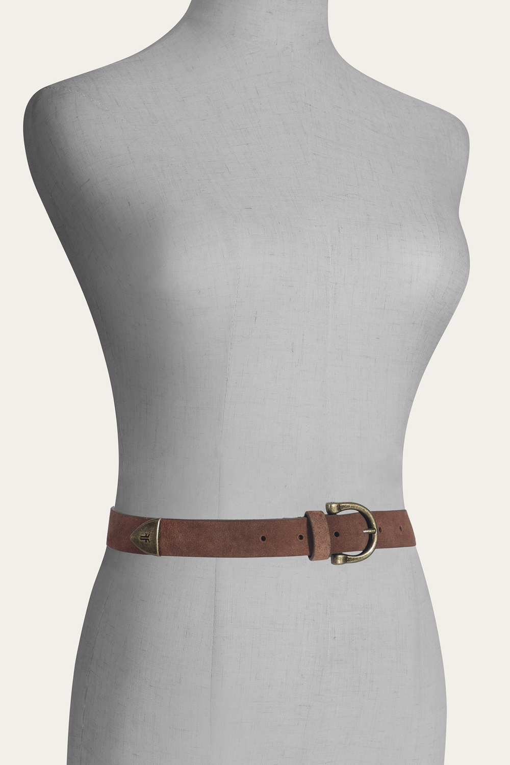 Light Whiskey 25mm Suede Horseshoe Buckle Belt Light Whiskey