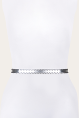 20mm Silver Leather Belt With 3-Piece Buckle Set Silver