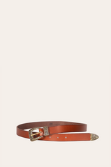 25mm Tan Logo Western Belt Tan