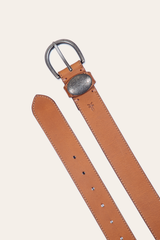 Women’s Beige 35mm Belt With Concho On Loop Beige