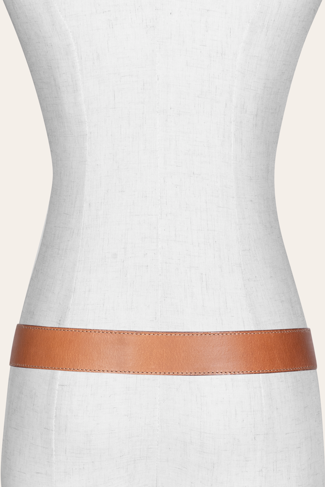 Women’s Beige 35mm Belt With Concho On Loop Beige