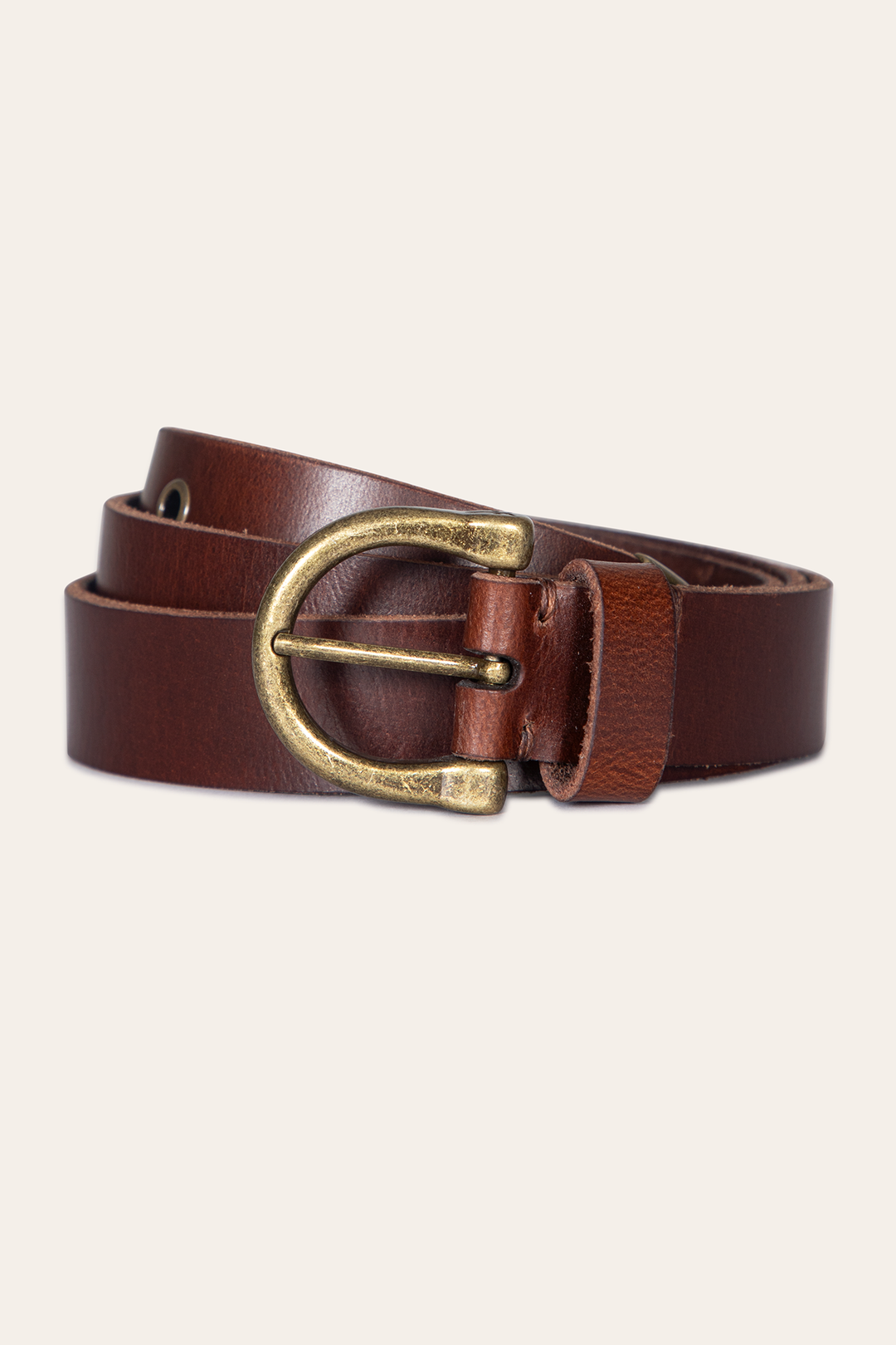 Women’s Tan 25mm Horseshoe Buckle Belt Tan
