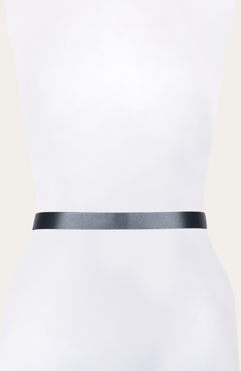 30mm Black Belt With Embroidered Holes Black