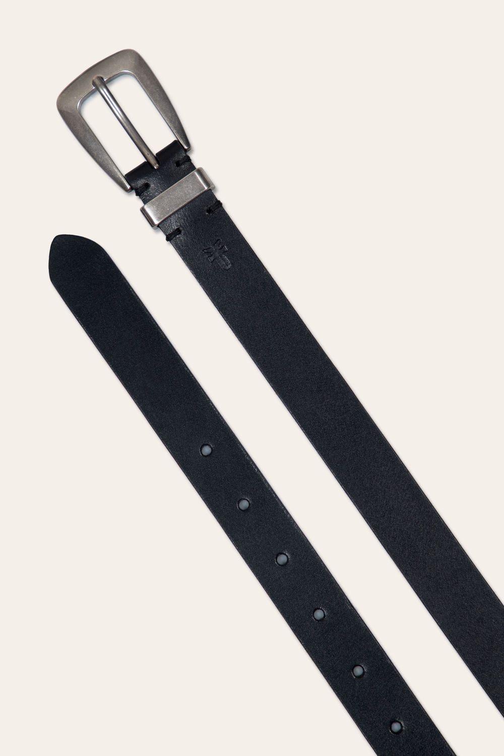 Women’s Black 25mm Belt With Metal Loop Black