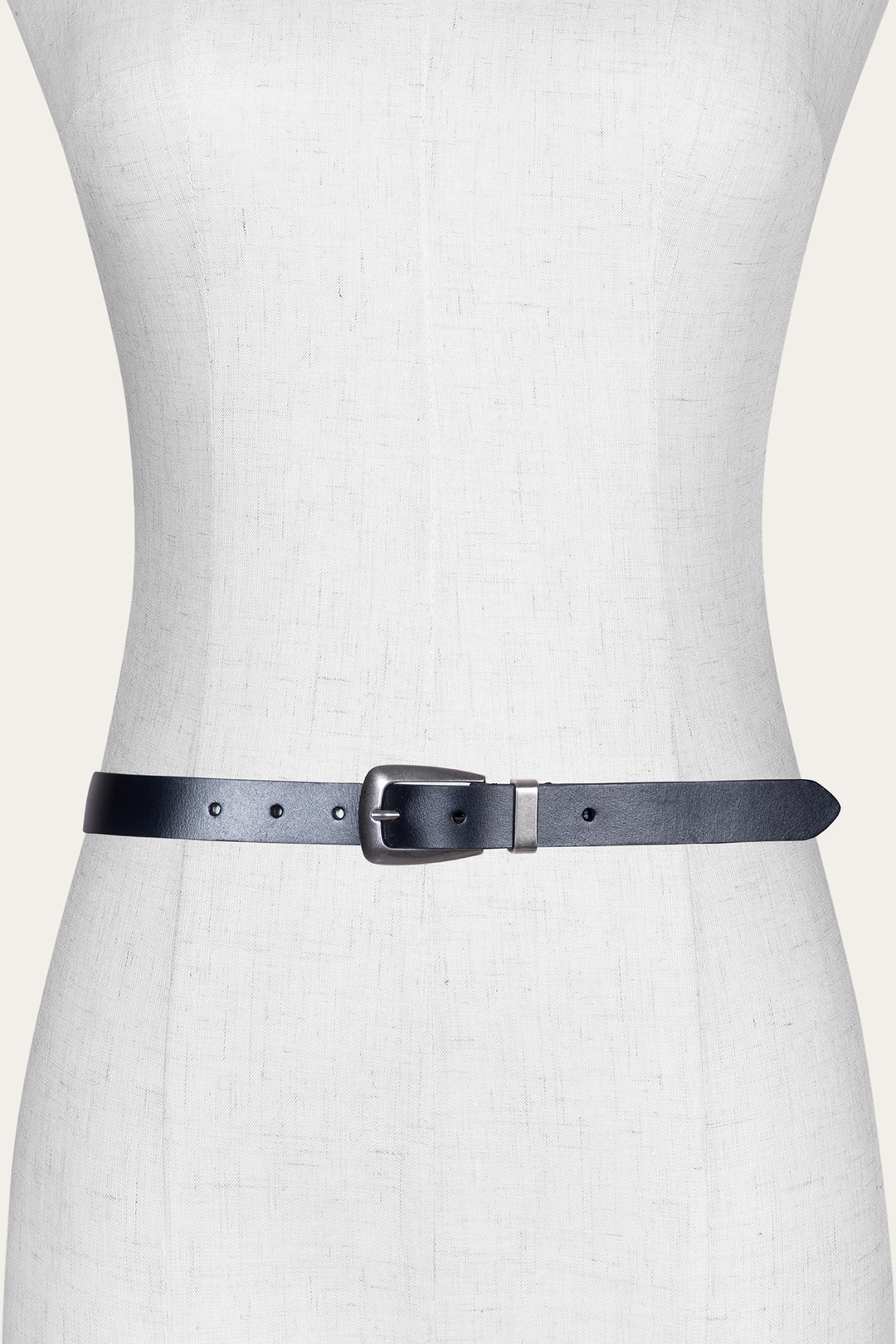 Women’s Black 25mm Belt With Metal Loop Black