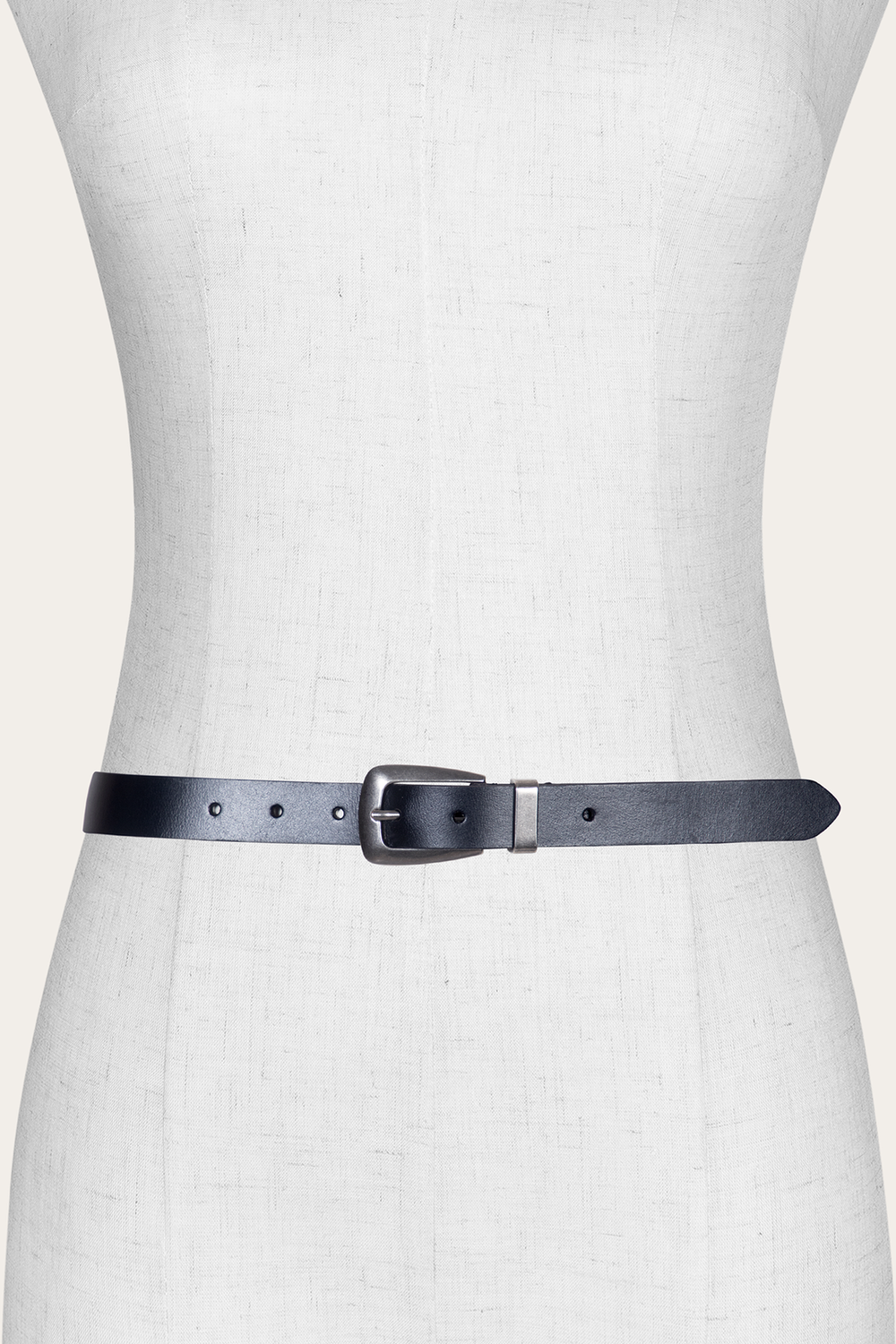 Women’s Black 25mm Belt With Metal Loop Black