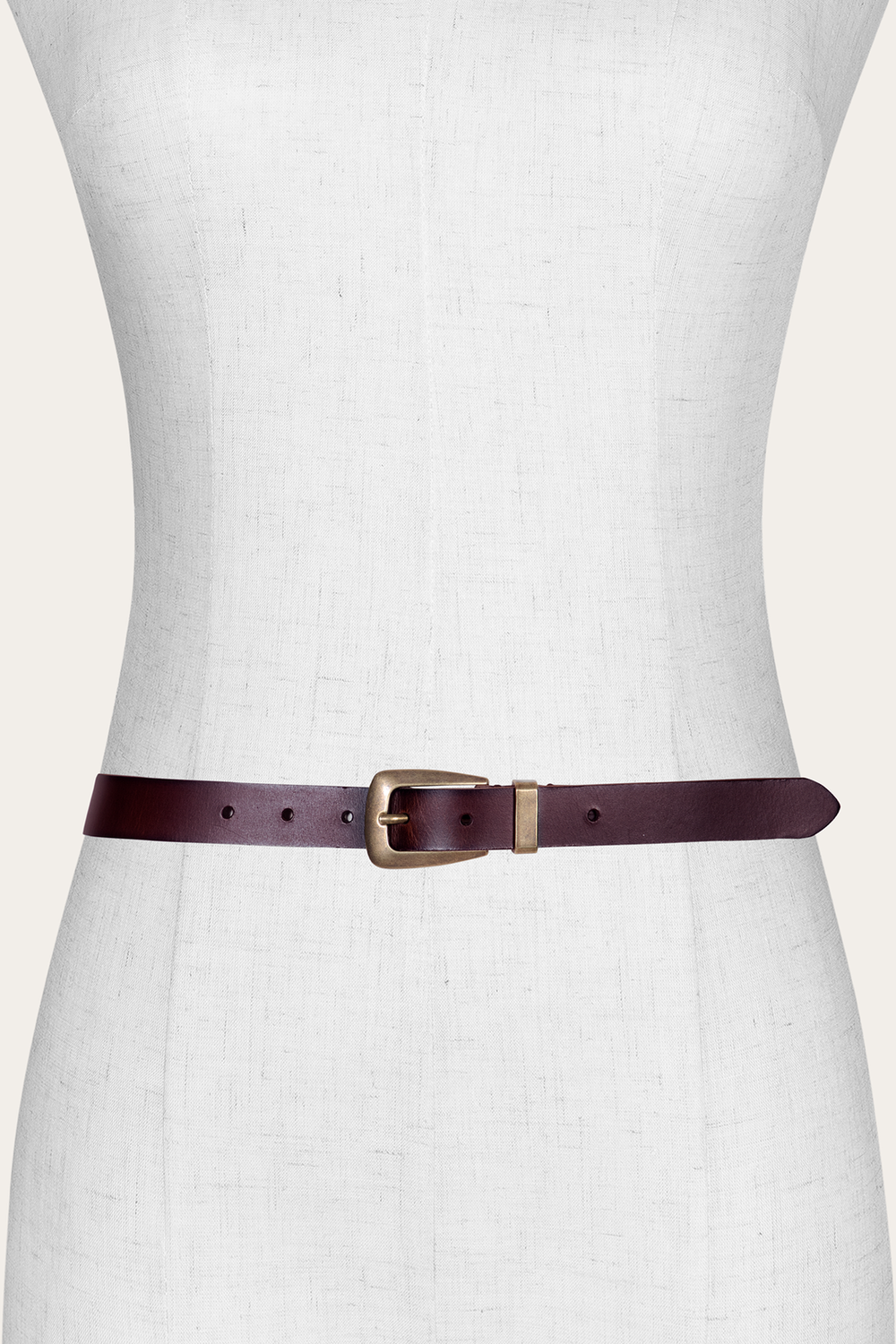Women’s Tan 25mm Belt With Metal Loop Tan
