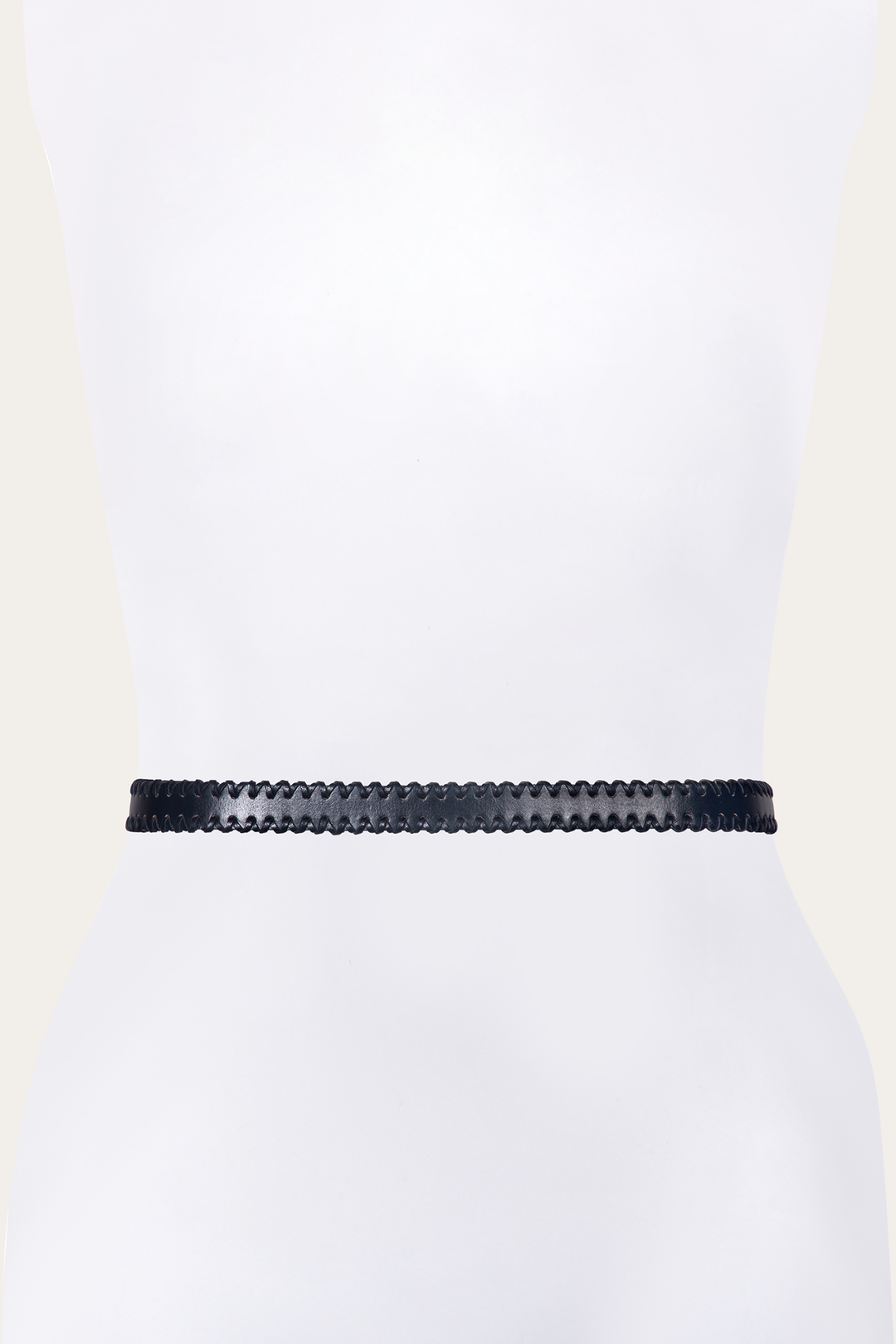 20mm Black Leather Belt With 3-Piece Buckle Set Black