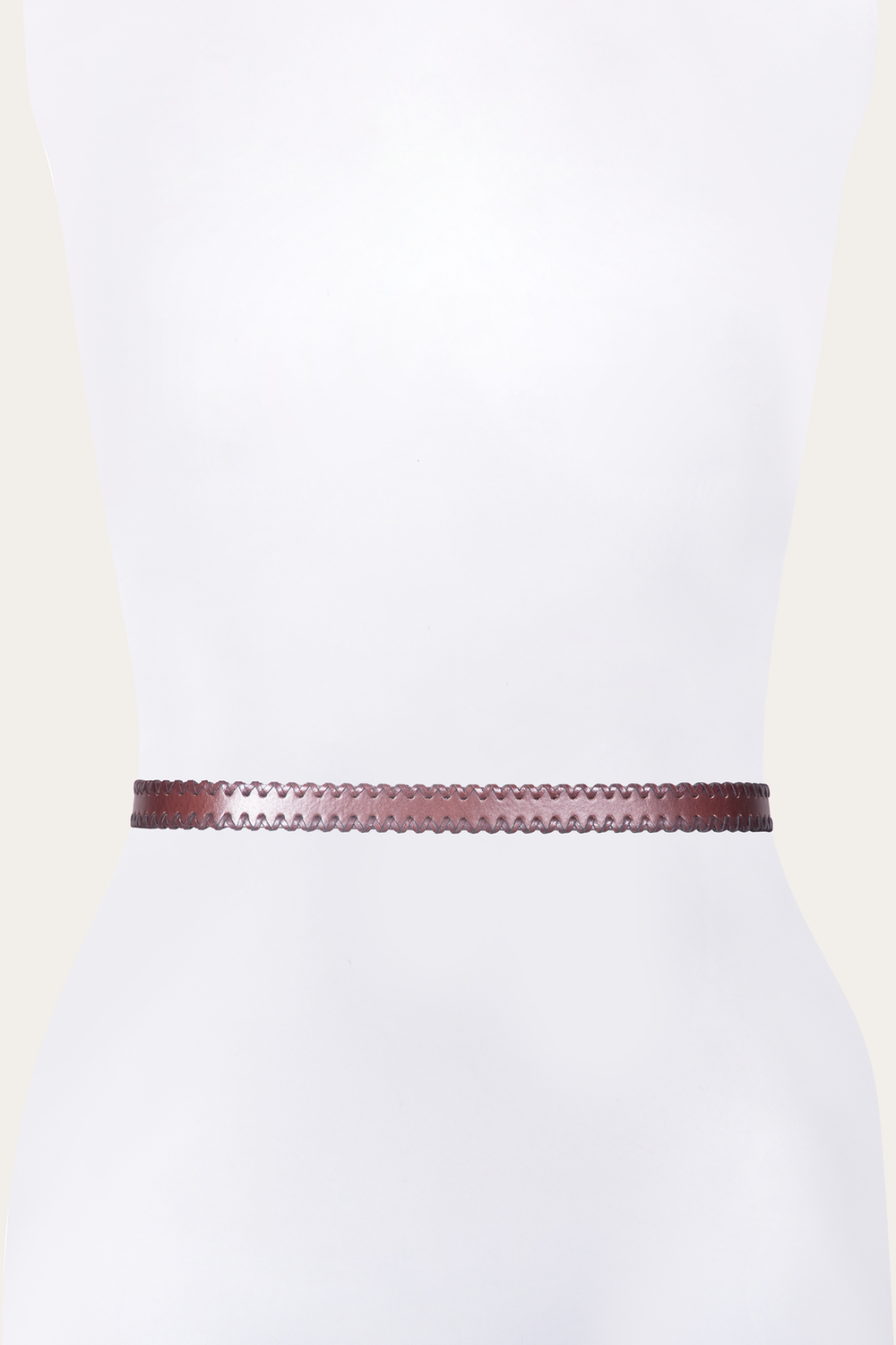 20mm Tan Leather Belt With 3-Piece Buckle Set Tan