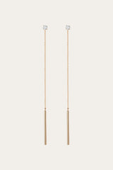 Women’s Lab Grown Diamond Lariat Earrings | Aurate x The Frye Company 14k Yellow Gold