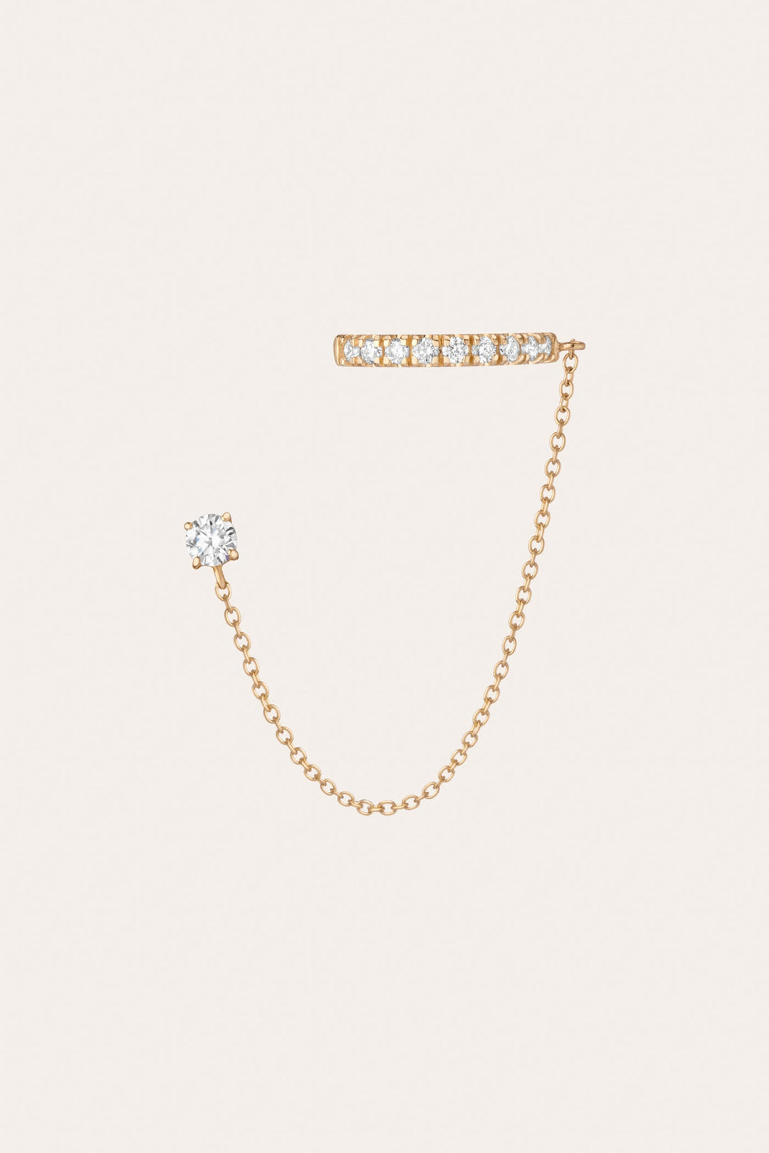 Women’s Lab Grown Diamond Stud and Ear Cuff | Aurate x The Frye Company 14k Yellow Gold