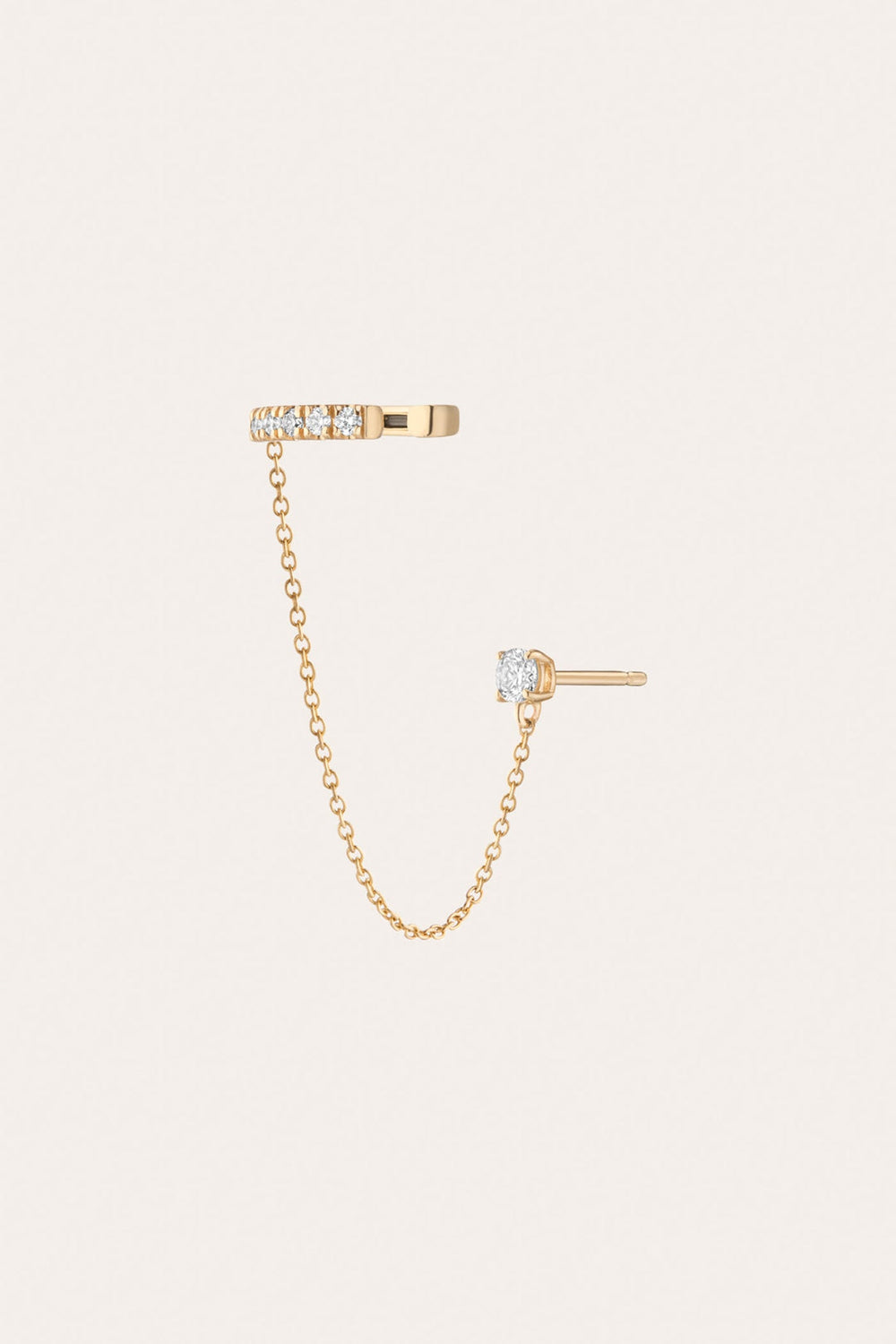 Women’s Lab Grown Diamond Stud and Ear Cuff | Aurate x The Frye Company 14k Yellow Gold