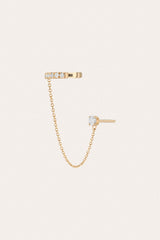Women’s Lab Grown Diamond Stud and Ear Cuff | Aurate x The Frye Company 14k Yellow Gold