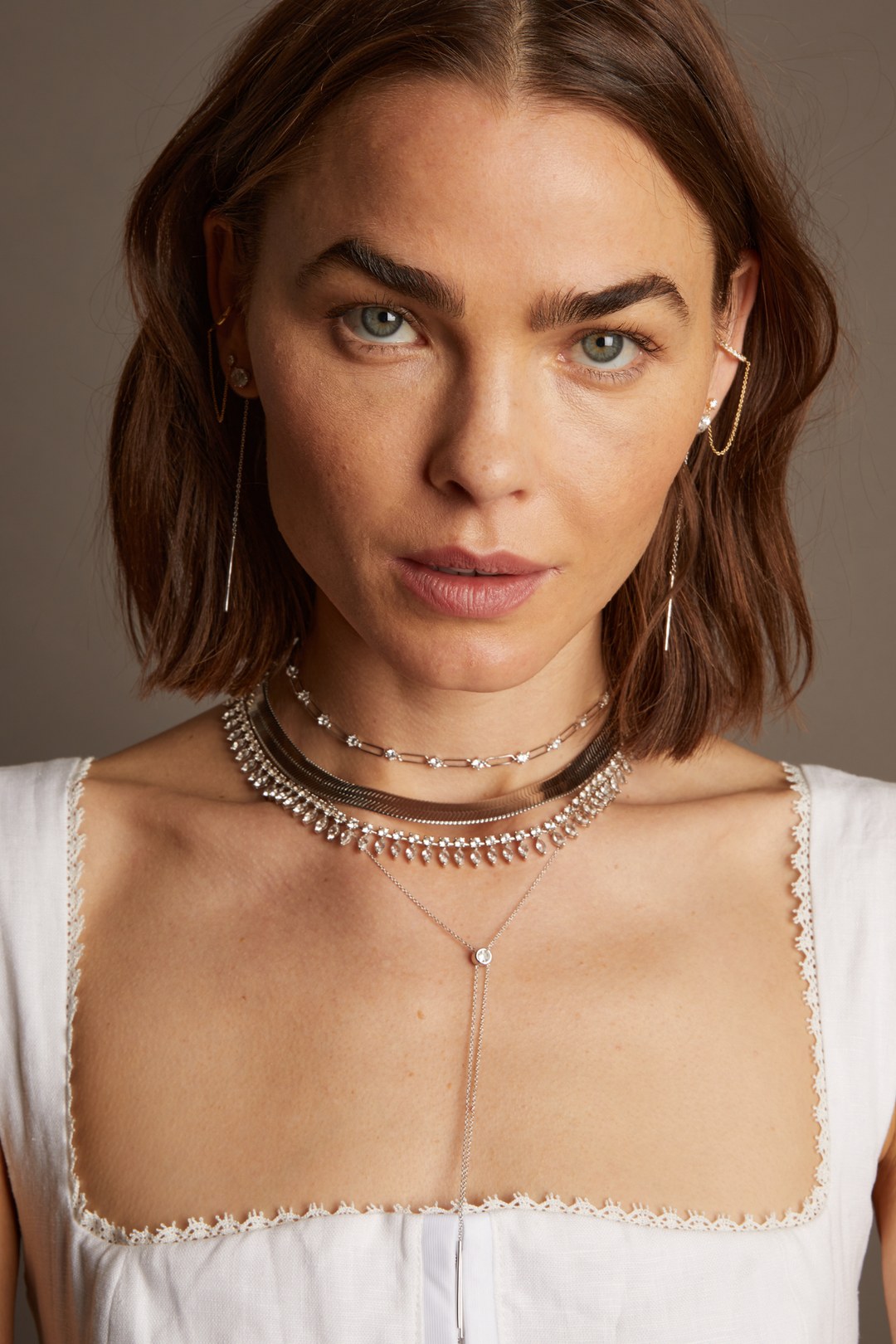 Women’s Marquise Fringe Necklace | Aurate x The Frye Company Sterling Silver