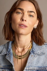 Women’s Extra Bold Herringbone Necklace | Aurate x The Frye Company Yellow Vermeil