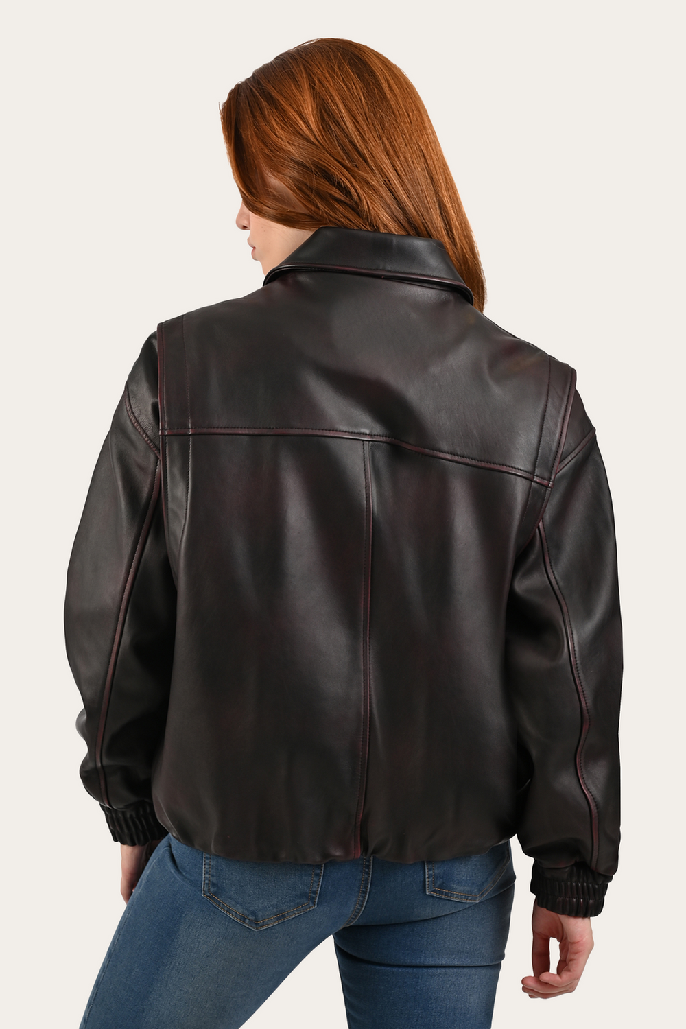 Black Cherry Harper Oversized Bomber Black Cherry