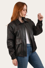 Black Cherry Harper Oversized Bomber Black Cherry