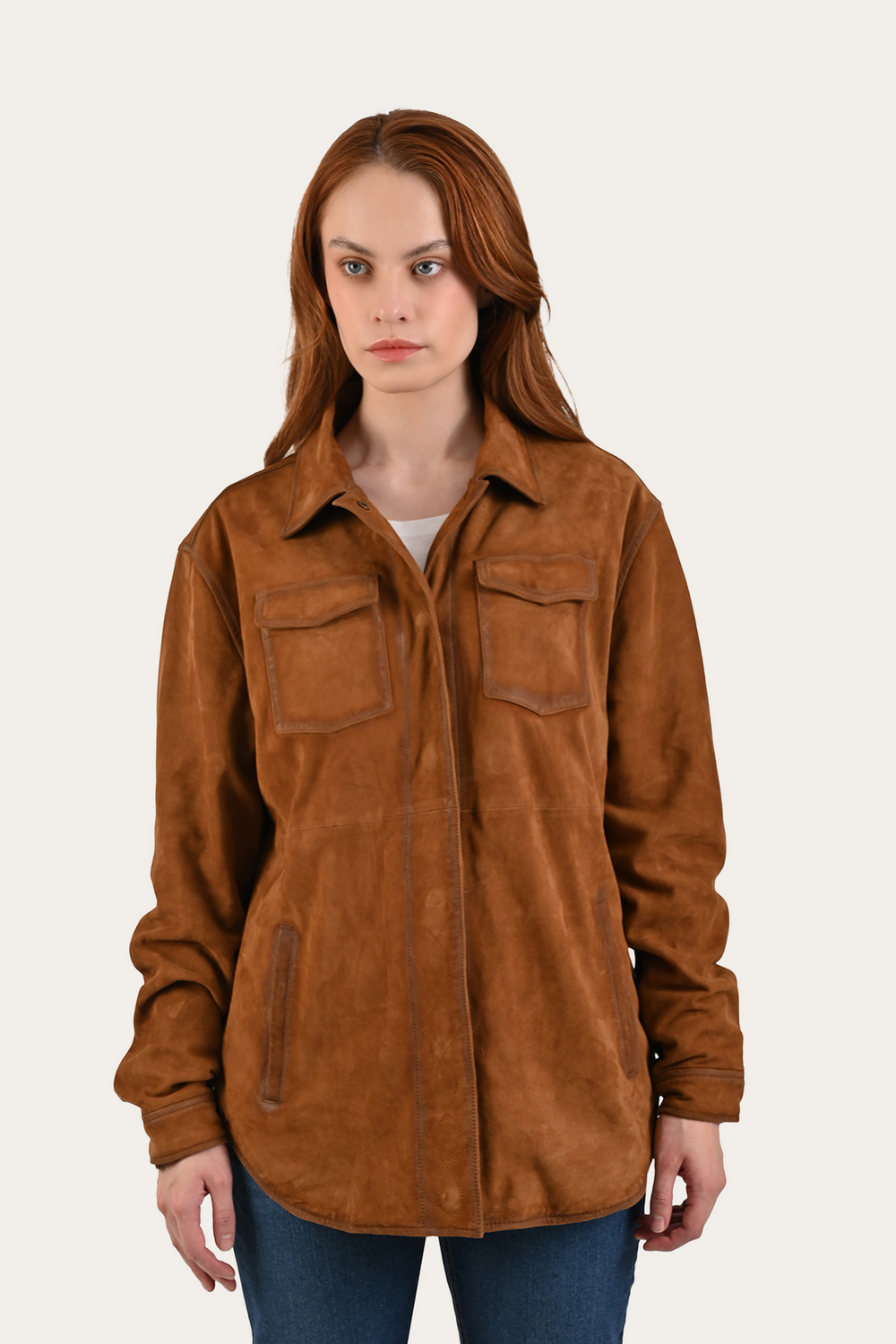 Light Brown Avett Overshirt Jacket Light Brown