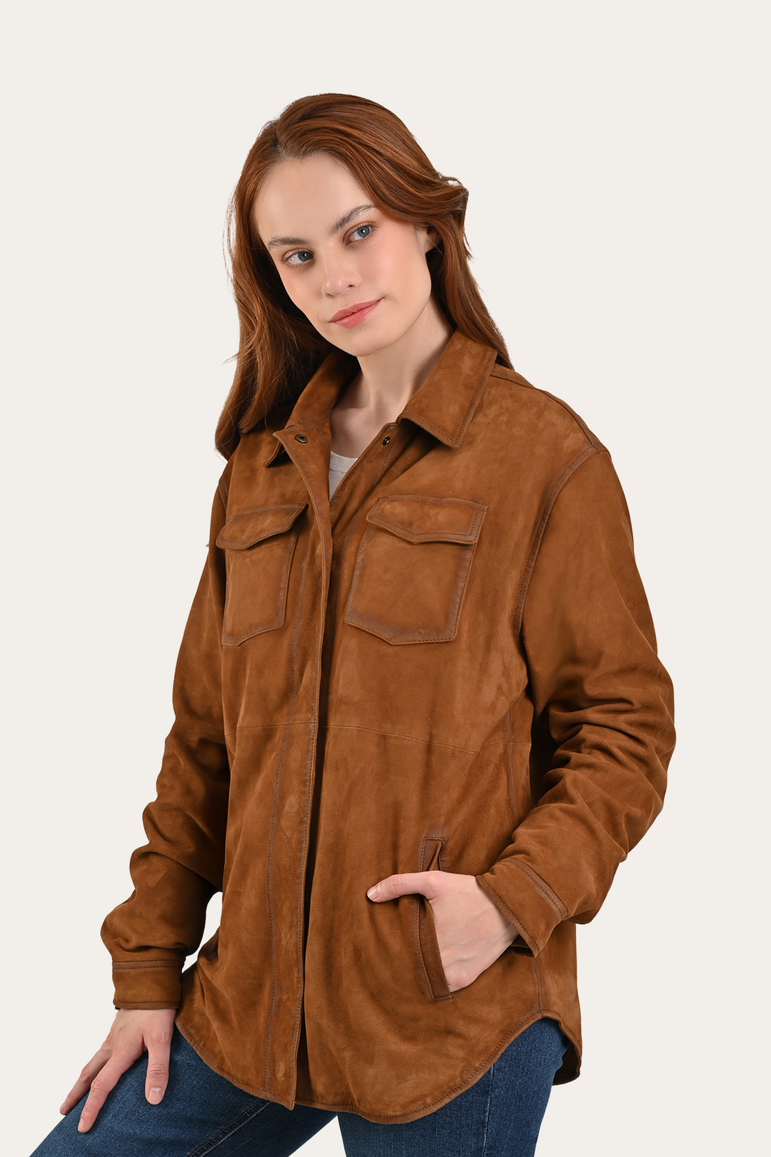 Light Brown Avett Overshirt Jacket Light Brown
