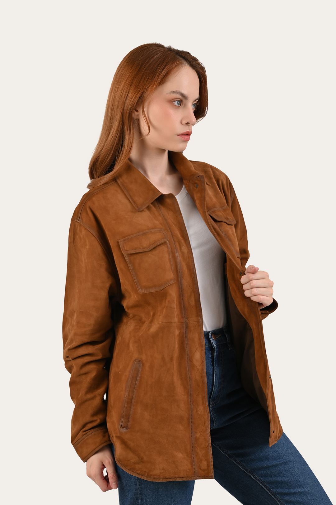 Light Brown Avett Overshirt Jacket Light Brown