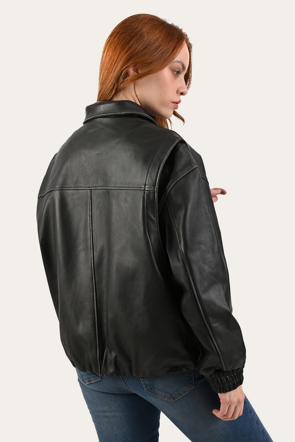 Black Harper Oversized Bomber Black