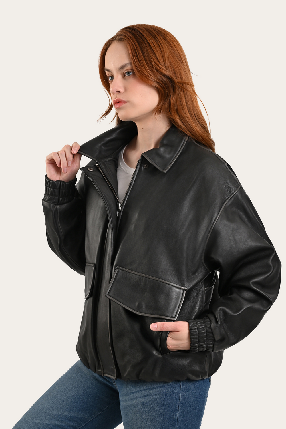 Black Harper Oversized Bomber Black