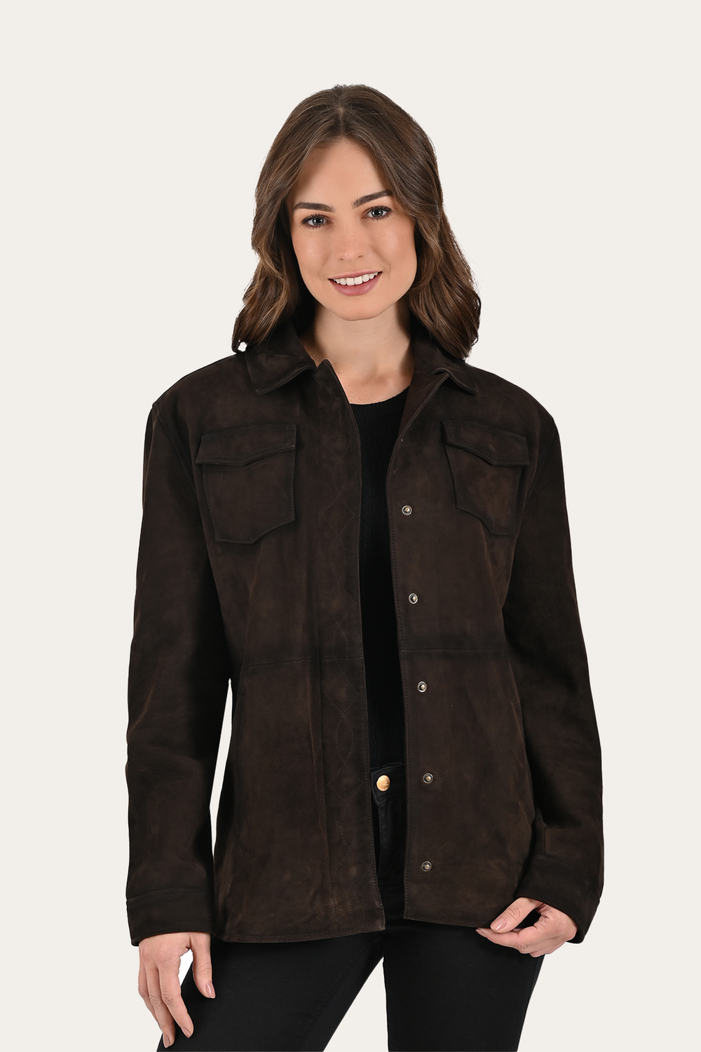Dark Brown Avett Overshirt Jacket Dark Brown
