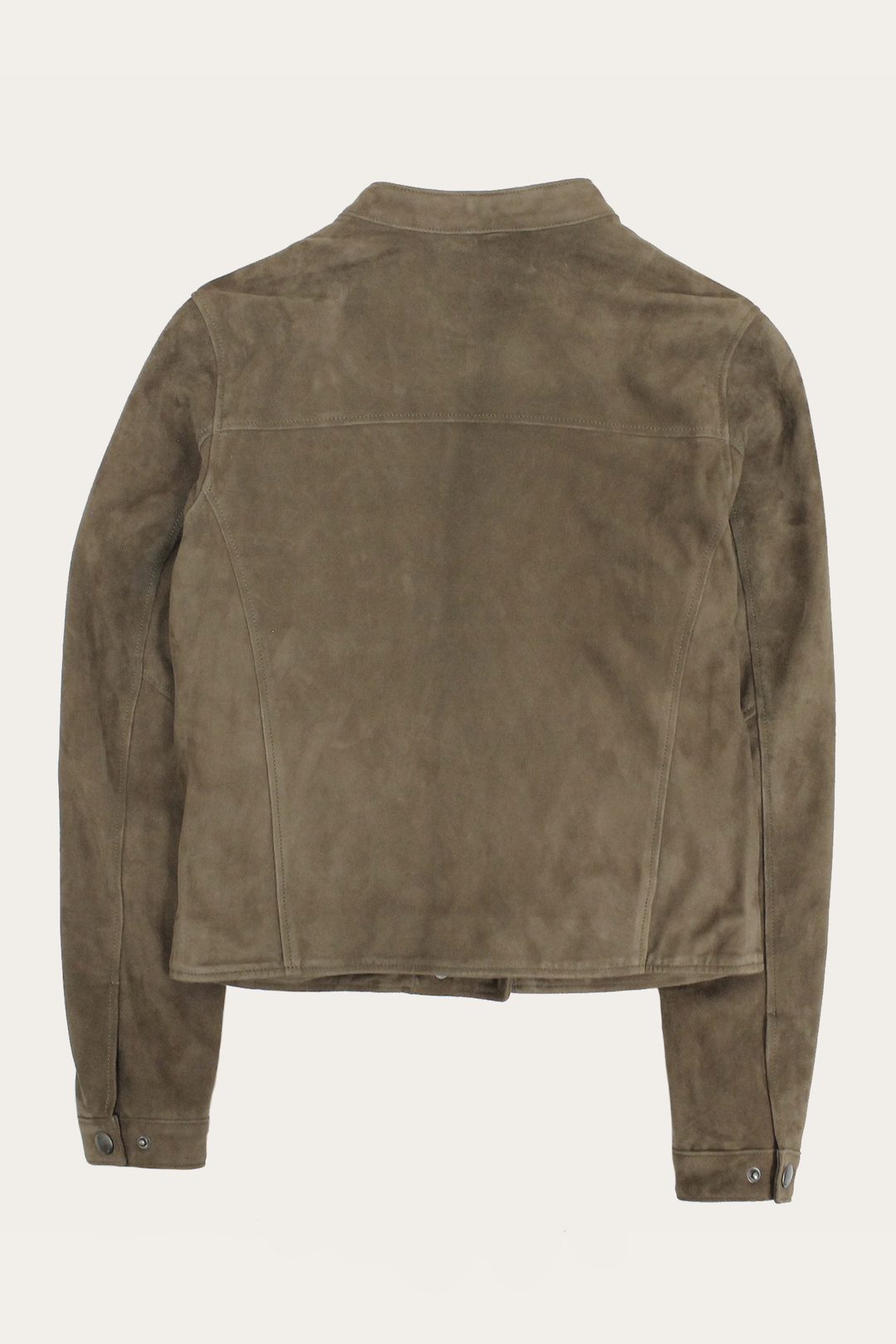 Women’s Taupe Jace Hybrid Biker Racer Suede Jacket Taupe