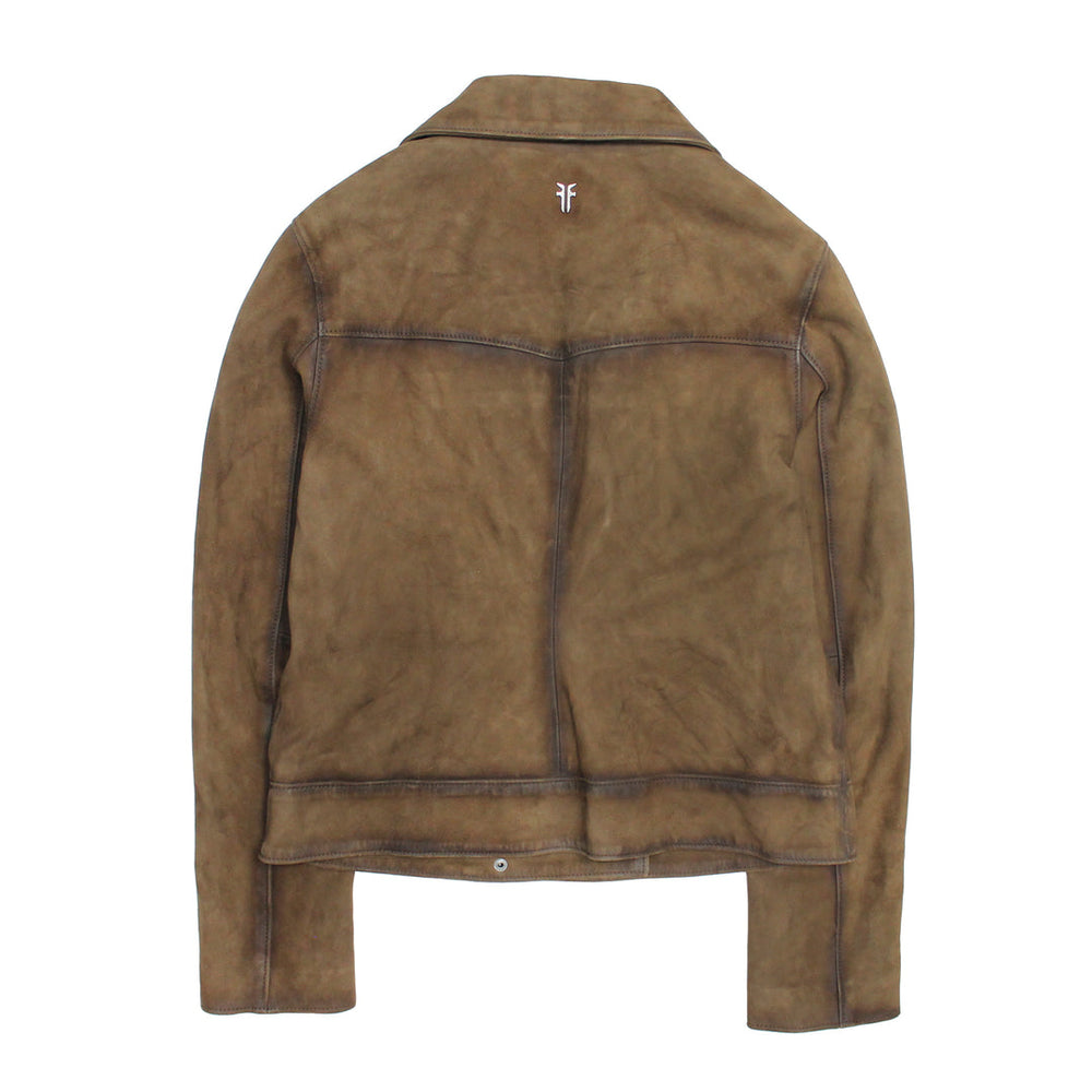 Women’s Dark Taupe Oakley Vintage Suede Biker Jacket Dark taupe