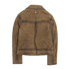 Women’s Dark Taupe Oakley Vintage Suede Biker Jacket Dark taupe