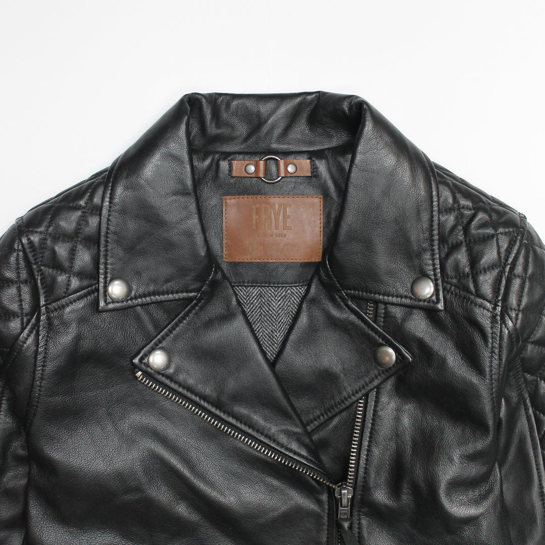 Women’s Black Oklahoma Biker Leather Jacket Black