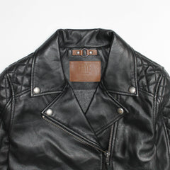 Women’s Black Oklahoma Biker Leather Jacket Black