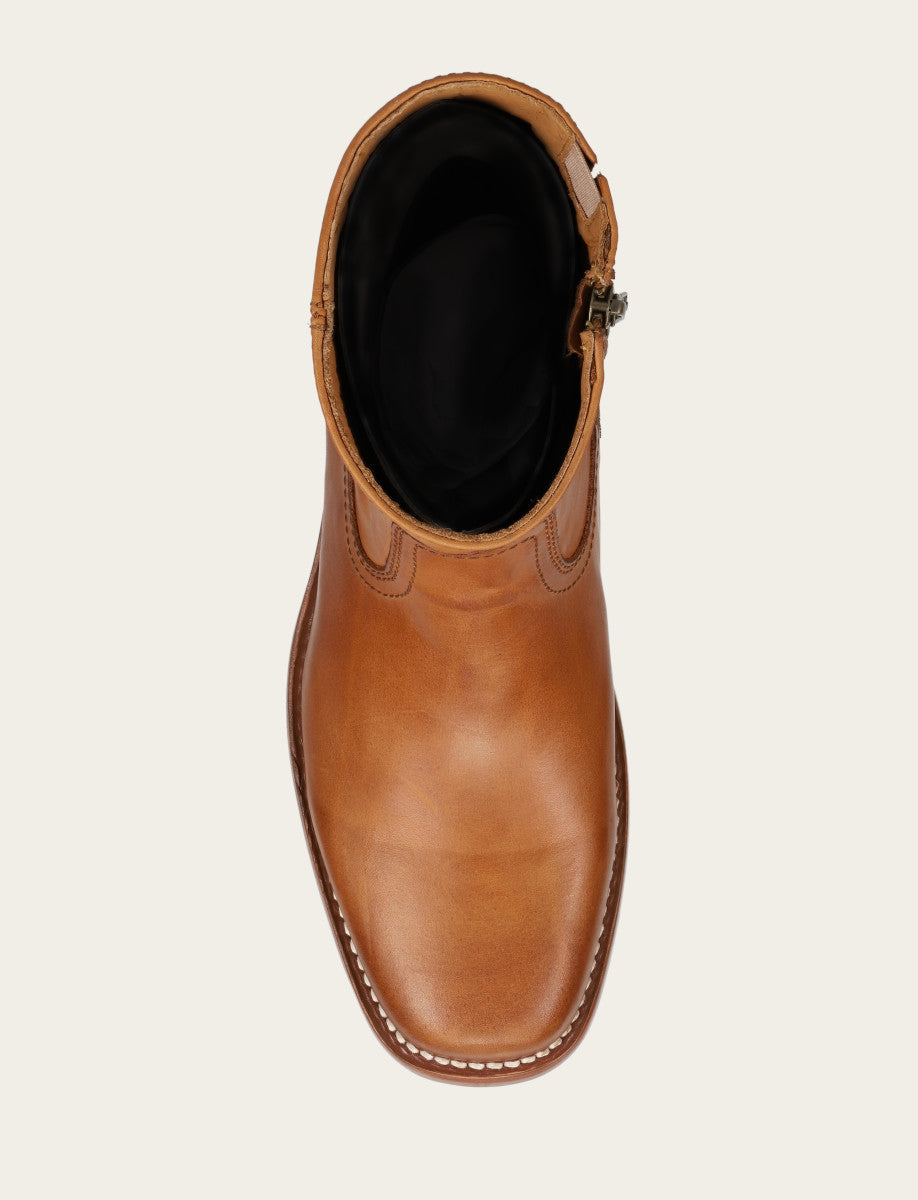 Men's Saddle Campus Inside Zip Boot Saddle