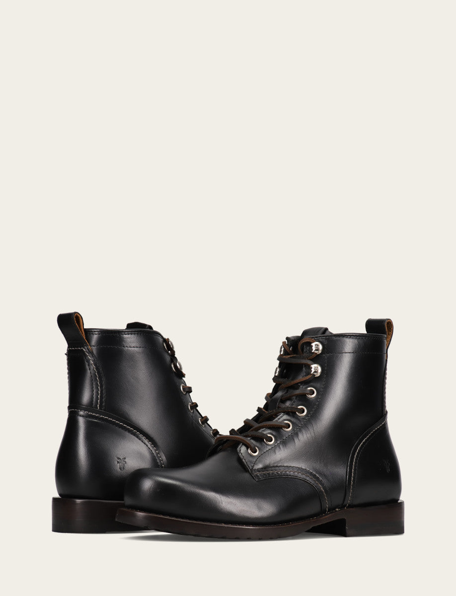 Men's Black Hudson Workboot Plain Toe Black
