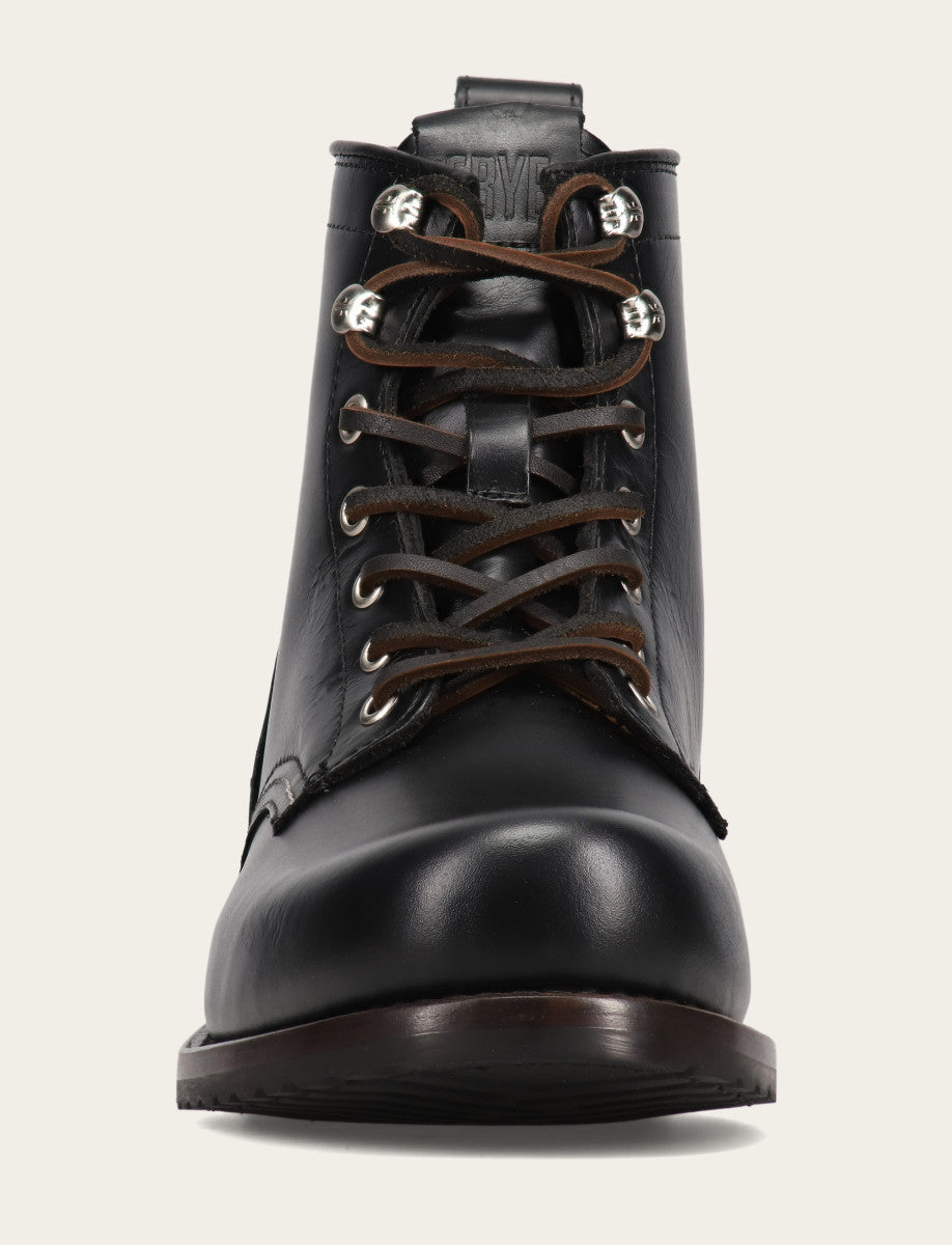 Men's Black Hudson Workboot Plain Toe Black