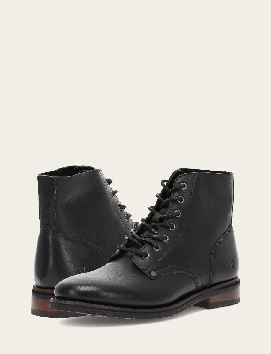 Men's Black Barrett Lace Up Boots Black