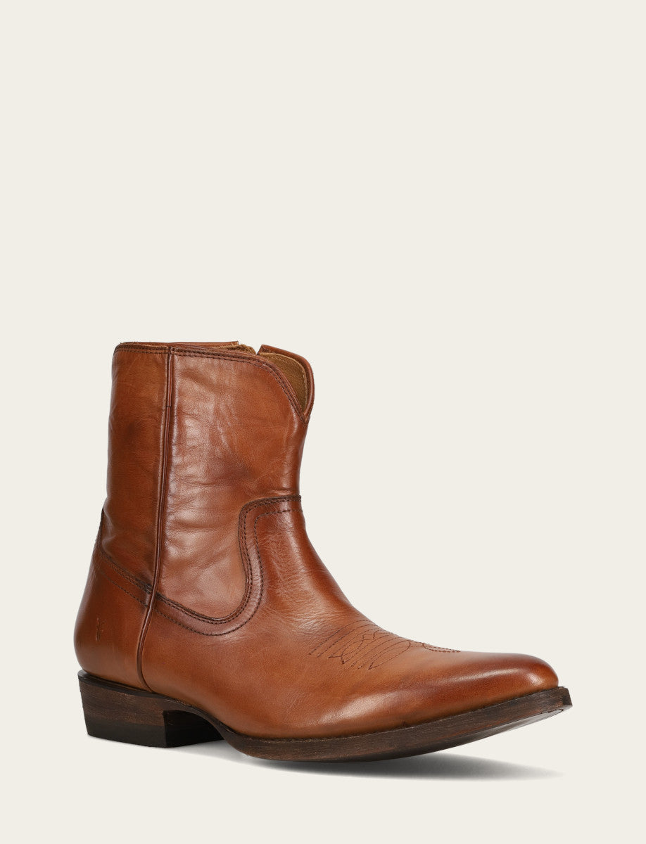 Men's Cognac Austin Inside Zip Boots Cognac
