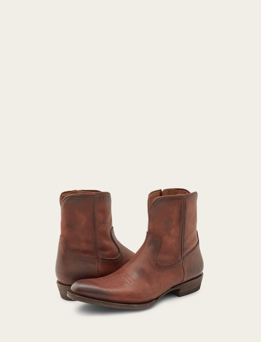Men's Cognac Austin Inside Zip Boots Cognac