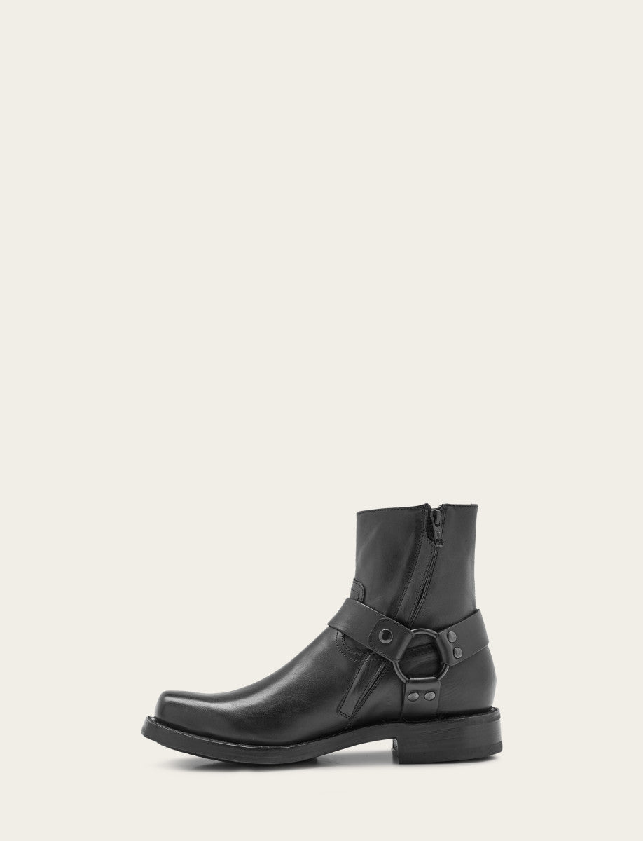 Men's Black Conway Harness Moto Boot Black
