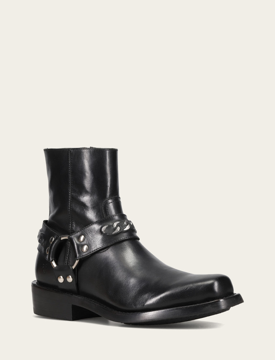 Men's Black Conway Chain Harness Boot Black