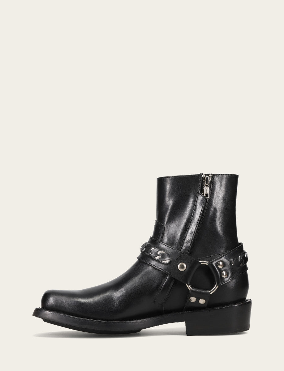 Men's Black Conway Chain Harness Boot Black